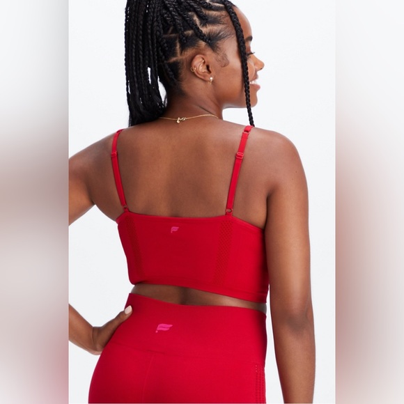 Fabletics Sync Seamless Bralette in Sweet Cherry/Plush Pink - Picture 2 of 7